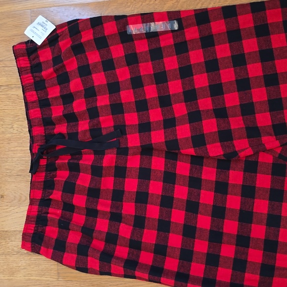 SLEEP CHIC BRAND WOMEN'S PLUS SIZE BLACK AND RED CHECKERED SLEEP PANTS SIZE XXL - Picture 2 of 12